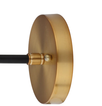 Caleb Brass Vanity Wall Sconce Clear - JONATHAN Y